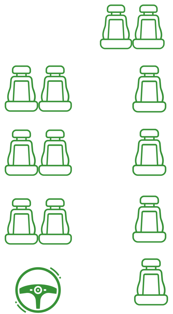 12 Seater Tempo Traveller Seat Layout