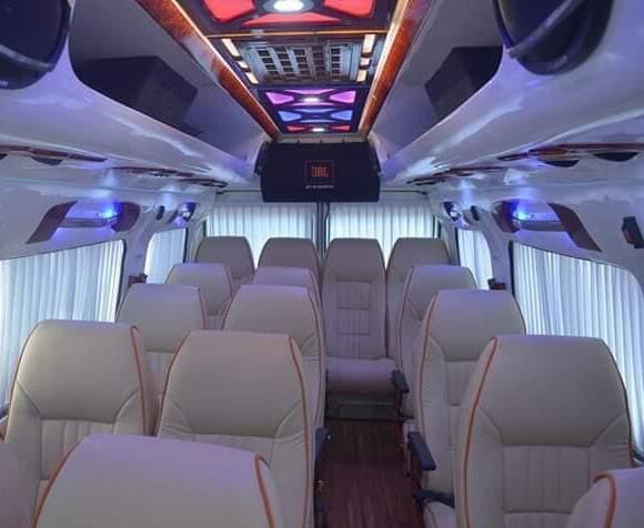 12 seat tempo traveller rental kochi kerala interior