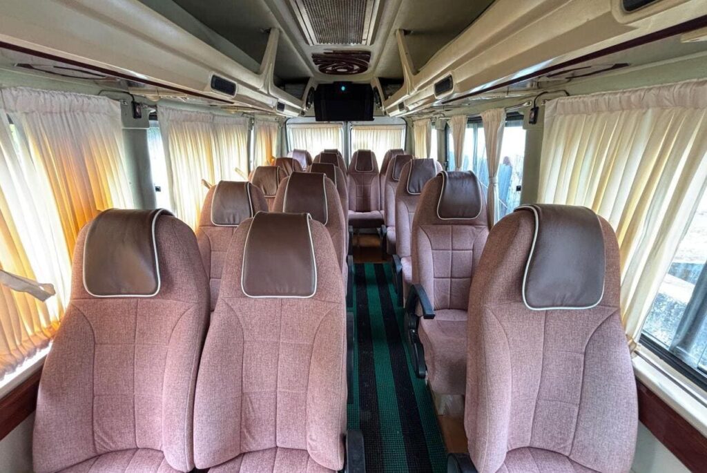 17 seater tempo traveller rental kochi kerala  interior